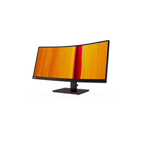 Lenovo ThinkVision T34w-20 - LED monitor - curved - 34" - 3440 x 1440 UWQHD - VA - 350 cd / m² - 3000:1 - 4 ms - HDMI, DisplayPort, USB-C - raven black - 0