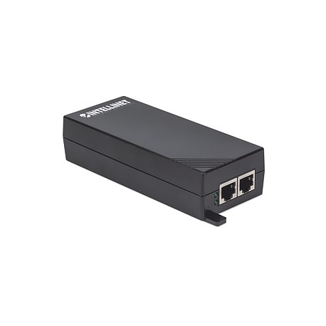 Intellinet Gigabit High-Power PoE+ Injector,1 x 30 W Port, IEEE 802.3at / af Compliant, Plastic Housing - PoE injector - AC 100-240 V - 30 Watt - output connectors: 1 - 2