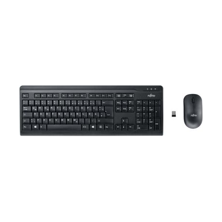 Fujitsu Wireless LX410 - Keyboard and mouse set - wireless - 2.4 GHz - Nordic - for Celsius C780, J550, M7010, M770, R970, W580; ESPRIMO G558, P558, Q958; LIFEBOOK E449, E459 - 2