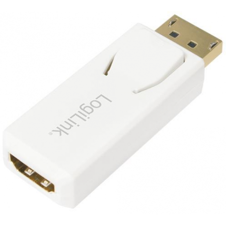 LogiLink - Adapter - DisplayPort male to HDMI female - white - 1