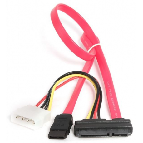Gembird - SATA cable - Serial ATA 150 / 300 / 600 - SATA combo (F) to 4 PIN internal power, SATA - 35 cm - 1