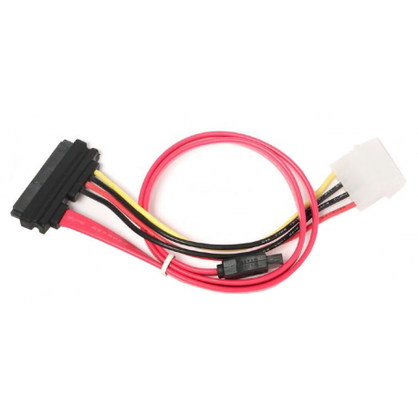 Gembird - SATA cable - Serial ATA 150 / 300 / 600 - SATA combo (F) to 4 PIN internal power, SATA - 35 cm - 2