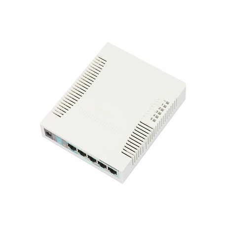 MikroTik RB260GS - Switch - Managed - 1 x 10/100/1000 (PoE) + 4 x 10/100/1000 + 1 x SFP - desktop - 5