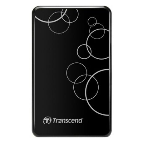 Transcend StoreJet 25A3 - Hard drive - 1 TB - external (portable) - 2.5" - USB 3.0 - black - 2