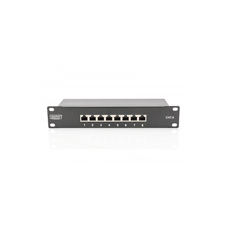 DIGITUS - Patch panel - CAT 6 - STP - RJ-45 X 8 - 1U - 10" - 2