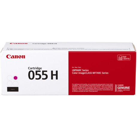 Canon 055 H - High capacity - magenta - original - toner cartridge - for imageCLASS LBP664, MF745; i-SENSYS LBP663, LBP664, MF742, MF744, MF746; Satera LBP662 - 2