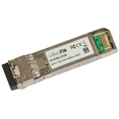 MikroTik S+85DLC03D - SFP+ transceiver module - 10 GigE - SFP+  /  LC multi-mode - up to 300 m - 850 nm - 2
