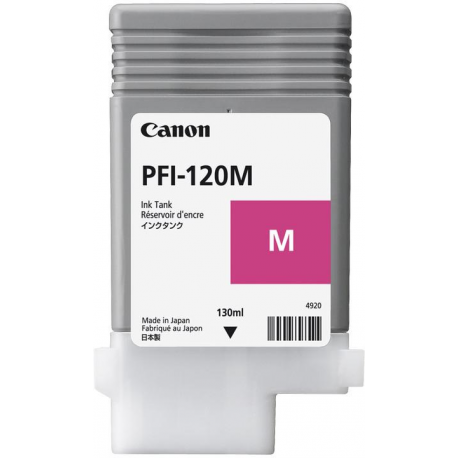 Canon PFI-120 M - 130 ml - magenta - original - ink tank - for imagePROGRAF GP-200, GP-300, TM-200, TM-205, TM-300, TM-305 - 2