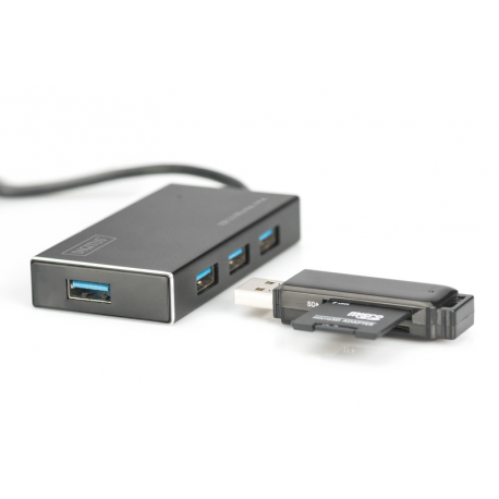 DIGITUS USB 3.0 Office Hub DA-70240-1 - Hub - 4 x SuperSpeed USB 3.0 - desktop - 1