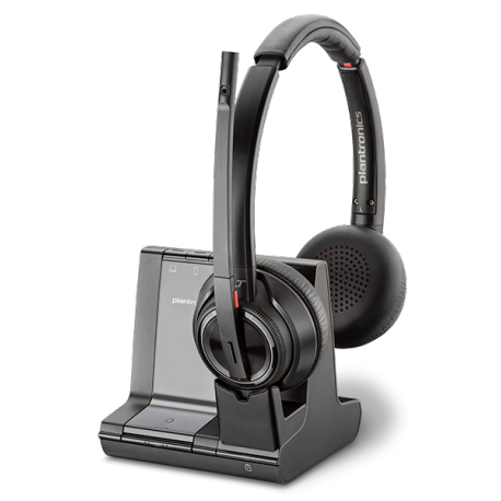 Poly Savi 8200 Series W8220 / A - Headset - on-ear - DECT / Bluetooth - wireless - active noise cancelling - 2