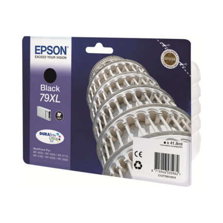 Epson 79XL - 41.8 ml - XL - black - original - ink cartridge - for WorkForce Pro WF-4630DWF, WF-4640DTWF, WF-5110DW, WF-5190DW, WF-5620DWF, WF-5690DWF - 3