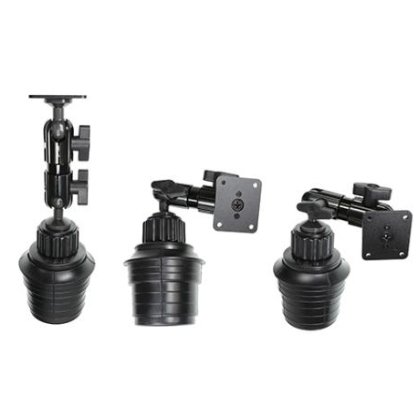 Brodit - Mounting kit (pedestal mount) - plastic, aluminium - black - car cupholder - 2