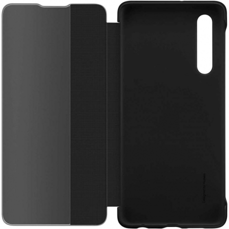 Huawei Smart View - Flip cover for mobile phone - faux leather - black - for Huawei P30 - 4