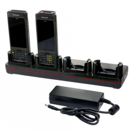 Honeywell Charge Base - Standard - handheld charging stand + power adapter - output connectors: 4 - for Dolphin CN80 - 1