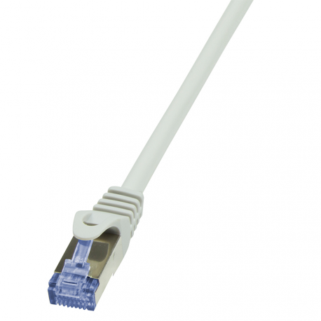 LogiLink PrimeLine - Patch cable - RJ-45 (M) to RJ-45 (M) - 25 cm - SFTP, PiMF - CAT 6a - halogen-free - grey - 2