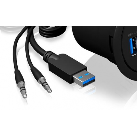 ICY BOX IB-HUB1403A - Hub - 4 x SuperSpeed USB 3.0 - flush-mountable - 5