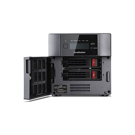 BUFFALO TeraStation 5210DN - NAS server - 2 bays - 16 TB - SATA 6Gb/s - HDD 8 TB x 2 - RAID 0, 1, JBOD - RAM 4 GB - 10 Gigabit Ethernet - iSCSI - with 3 years 24-hour TeraStation VIP HDD Exchange Service - 4