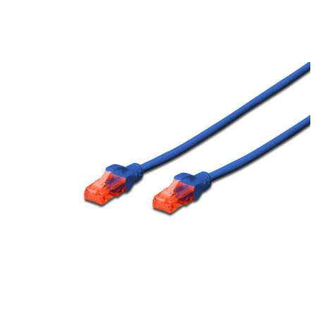 DIGITUS Professional - Patch cable - RJ-45 (M) to RJ-45 (M) - 1 m - UTP - CAT 6e - booted, snagless - blue - 1