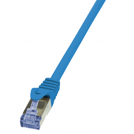 LogiLink PrimeLine - Patch cable - RJ-45 (M) to RJ-45 (M) - 1 m - SFTP, PiMF - CAT 6a - halogen-free, molded, snagless - blue - 2