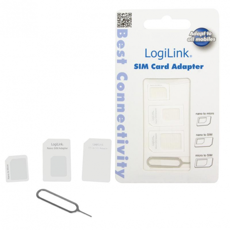 LogiLink Dual SIM Card Adapter - SIM card adapters kit - 4