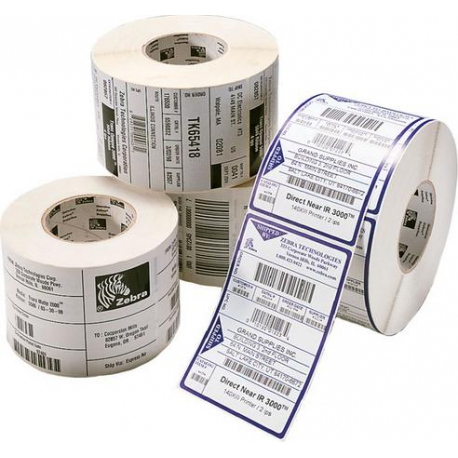 Zebra Z-Perform 1000D - Paper - smooth - permanent adhesive - bright white - 70 x 32 mm 25200 roll(s) (12 roll(s) x 2100) labels - 2