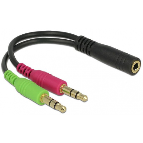 Delock - Audio adaptor - stereo mini jack female to stereo mini jack male - 12 cm - 2