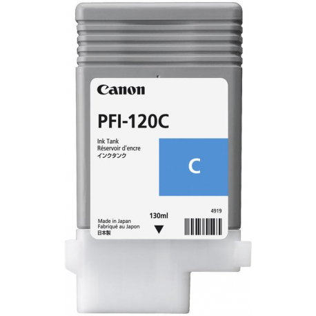 Canon PFI-120 C - 130 ml - cyan - original - ink tank - for imagePROGRAF GP-200, GP-300, TM-200, TM-205, TM-300, TM-305 - 2