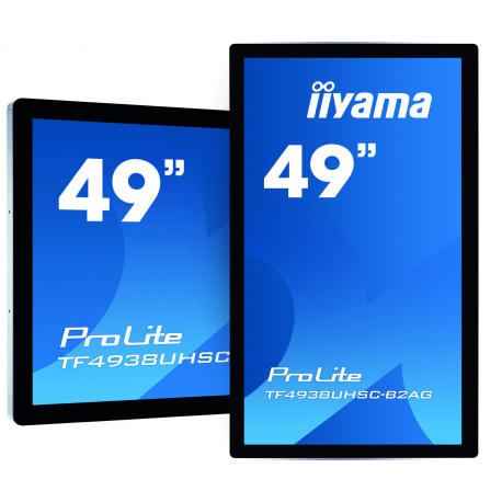 49" PCAP Anti-glare Bezel Free 12-Points Touch Screen. 3840x2160 IPS panel. 24/7 operation. VGA. DVI. 2xHDMI. DP. 420cd/m².