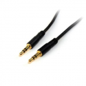 StarTech.com 3.5mm Audio Cable - 10 ft - Slim - M  /  M - AUX Cable - Male to Male Audio Cable - AUX Cord - Headphone Cable - Auxiliary Cable (MU10MMS) - Audio cable - stereo mini jack male to stereo mini jack male - 3 m - black - for P / N: HD202A, KITBXDOCKPNA, MOD4AVHD, MOD4AVHDBT, MOD4DOCKACPD, RKCOND17HD, SV231DPU34K