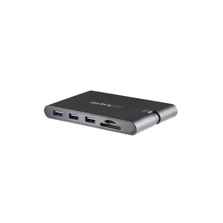 StarTech.com USB C Multiport Adapter, USB Type-C Mini Dock with HDMI 4K or 1080p VGA Video, 100W PD Passthrough, 3x USB 3.0, Gigabit Ethernet, SD & MicroSD Card Reader, USB 3.0 Adapter - USB C HDMI Travel Dock (DKT30CHVSCPD) - Docking station - USB-C - VGA, HDMI - GigE - 0