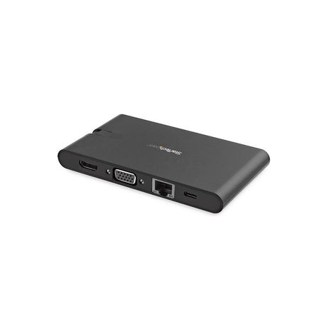 StarTech.com USB C Multiport Adapter, USB Type-C Mini Dock with HDMI 4K or 1080p VGA Video, 100W PD Passthrough, 3x USB 3.0, Gigabit Ethernet, SD & MicroSD Card Reader, USB 3.0 Adapter - USB C HDMI Travel Dock (DKT30CHVSCPD) - Docking station - USB-C - VGA, HDMI - GigE - 2