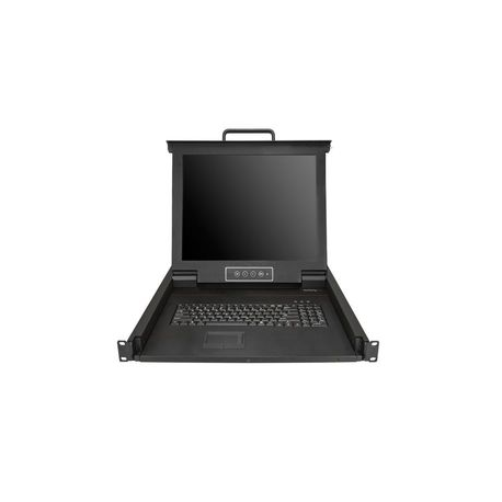 StarTech.com Rackmount KVM Console, Single Port VGA KVM with 17" LCD Monitor for Server Rack, Fully Featured Universal 1U LCD KVM Drawer with Cables & Hardware, USB Support, 50,000 MTBF - LCD KVM Concole Drawer (RKCONS1701) - KVM console with KVM switch - 1 ports - 17" - rack-mountable - 1280 x 1024 @ 60 Hz - 250 cd/m² - 1000:1 - 5 ms - VGA - black - 1U - 5