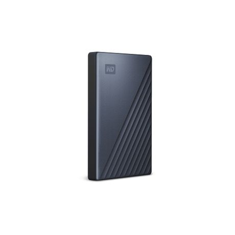 WD My Passport Ultra WDBFTM0050BBL - Hard drive - encrypted - 5 TB - external (portable) - USB 3.1 (USB-C connector) - 256-bit AES - blue - 1