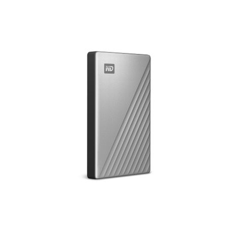 WD My Passport Ultra for Mac WDBPMV0050BSL - Hard drive - encrypted - 5 TB - external (portable) - USB 3.1 (USB-C connector) - 256-bit AES - silver - 1