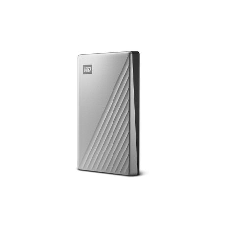 WD My Passport Ultra for Mac WDBPMV0050BSL - Hard drive - encrypted - 5 TB - external (portable) - USB 3.1 (USB-C connector) - 256-bit AES - silver - 2