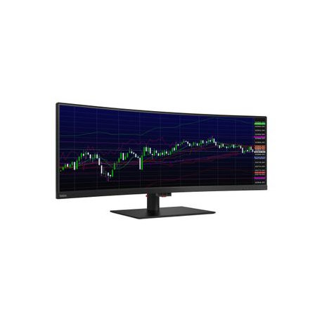 Lenovo ThinkVision P44w-10 - LED monitor - curved - 44" (43.4" viewable) - 3840 x 1200 - VA - 450 cd / m² - 3000:1 - DisplayHDR 400 - 4 ms - 2xHDMI, DisplayPort, 2xUSB-C - raven black - 3