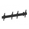Multibrackets M Wallmount Pro MBW2U - Mounting kit (2 wall plates, wall rails, 4 tilt arms) - for 2 LCD displays - aluminium, steel - black - screen size: 40"-65" - wall-mountable