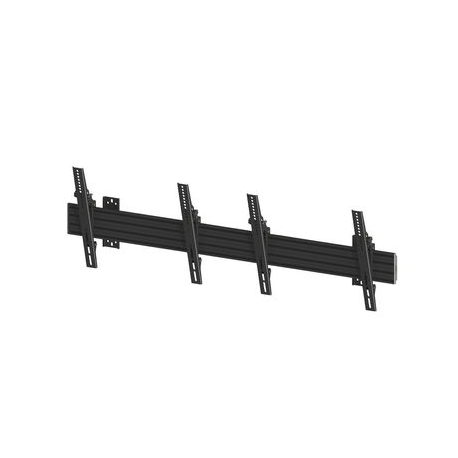 Multibrackets M Wallmount Pro MBW2U - Mounting kit (2 wall plates, wall rails, 4 tilt arms) - for 2 LCD displays - aluminium, steel - black - screen size: 40"-65" - wall-mountable - 1