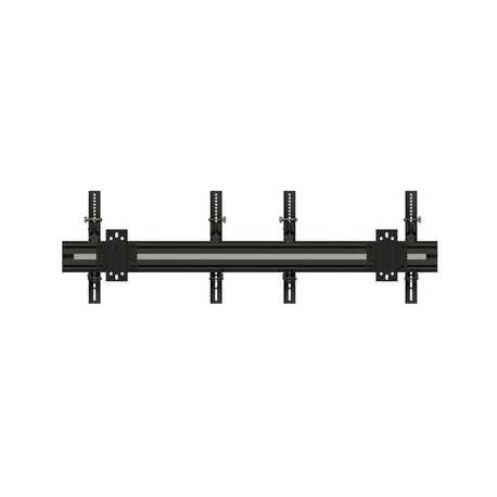 Multibrackets M Wallmount Pro MBW2U - Mounting kit (2 wall plates, wall rails, 4 tilt arms) - for 2 LCD displays - aluminium, steel - black - screen size: 40"-65" - wall-mountable - 2