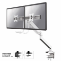 Neomounts by Newstar Select NM-D775DX - Mounting kit - for 2 LCD displays (full-motion) - white - screen size: 10"-32" - clamp mountable, grommet, desk-mountable