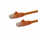 StarTech.com 100ft CAT6 Ethernet Cable, 10 Gigabit Snagless RJ45 650MHz 100W PoE Patch Cord, CAT 6 10GbE UTP Network Cable w / Strain Relief, Orange, Fluke Tested / Wiring is UL Certified / TIA - Category 6 - 24AWG (N6PATCH100OR) - Patch cable - RJ-45 (M) to RJ-45 (M) - 30.5 m - UTP - CAT 6 - snagless - orange