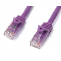 StarTech.com 75ft CAT6 Ethernet Cable, 10 Gigabit Snagless RJ45 650MHz 100W PoE Patch Cord, CAT 6 10GbE UTP Network Cable w / Strain Relief, Purple, Fluke Tested / Wiring is UL Certified / TIA - Category 6 - 24AWG (N6PATCH75PL) - Patch cable - RJ-45 (M) to RJ-45 (M) - 22.9 m - UTP - CAT 6 - molded, snagless - purple