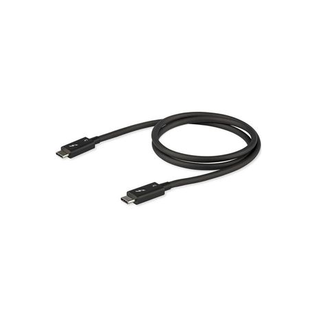 StarTech.com 0.8m / 2.7ft Thunderbolt 3 to Thunderbolt 3 Cable - 40Gbps - Certified TB3 - USB C Compatible - Active - 100W PD (TBLT34MM80CM) - Thunderbolt cable - USB-C (M) to USB-C (M) - Thunderbolt 3  /  USB  /  DisplayPort - 80 cm - 4K support, 5K support - black - for P / N: PEXUSB321C - 2
