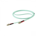 StarTech.com 10 m OM4 LC to LC Multimode Duplex Fiber Optic Patch Cable- Aqua - 50 / 125 - Fiber Optic Cable - 40 / 100Gb - LSZH (450FBLCLC10) - Patch cable - LC multi-mode (M) to LC multi-mode (M) - 10 m - fibre optic - duplex - 50  /  125 micron - OM4 - aqua