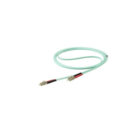 StarTech.com 15 m OM4 LC to LC Multimode Duplex Fiber Optic Patch Cable- Aqua - 50 / 125 - Fiber Optic Cable - 40 / 100Gb - LSZH (450FBLCLC15) - Patch cable - LC multi-mode (M) to LC multi-mode (M) - 15 m - fibre optic - duplex - 50  /  125 micron - OM4 - aqua - 0