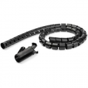 StarTech.com 1.5m (4.9ft) Cable Management Sleeve - Spiral - 1.8" (45mm) Diameter - W / Cable Loading Tool (CMSCOILED3) - Cable sleeving kit - black - 1.5 m
