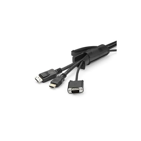 StarTech.com 1.5m (4.9ft) Cable Management Sleeve - Spiral - 1.8" (45mm) Diameter - W / Cable Loading Tool (CMSCOILED3) - Cable sleeving kit - black - 1.5 m - 2