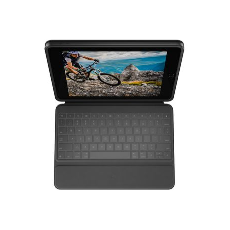 Logitech Rugged Folio - Keyboard and folio case - Apple Smart connector - Pan Nordic - for Apple 10.2-inch iPad (7th generation, 8th generation) - 1