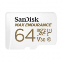 SanDisk Max Endurance - Flash memory card (microSDXC to SD adapter included) - 64 GB - Video Class V30 / UHS-I U3 / Class10 - microSDXC UHS-I