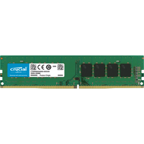 Crucial - DDR4 - module - 32 GB - DIMM 288-pin - 3200 MHz  /  PC4-25600 - CL22 - 1.2 V - unbuffered - non-ECC - 1
